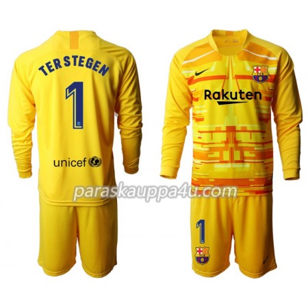 FC Barcelona Maalivahti TER STEGEN 1 Lasten pelipaita II 2019-2020 Pitkähihainen (+ shortsit)